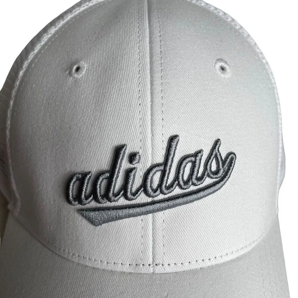 Adidas Women White Mesh Trucker Hat Aeroready Mesh Baseball Cap Golf tennis‎ NWT